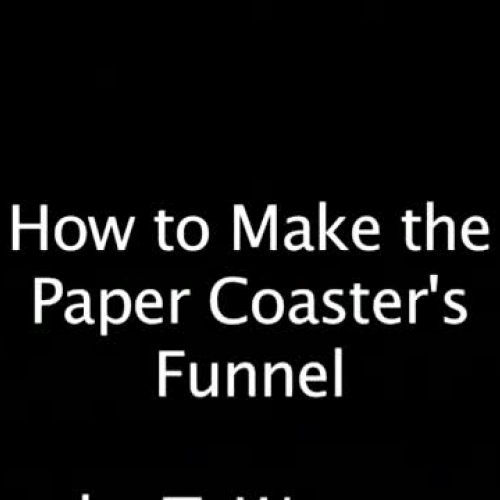 How to Make the Paper Coaster's Funnel