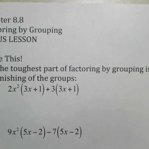 SSHSMATH - Ch 8 Sect 8