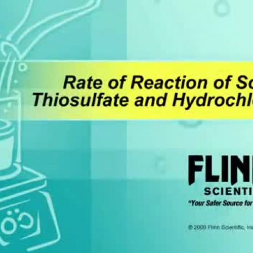 Rate of Reaction of Sodium Thiosulfate and Hydrochloric Acid