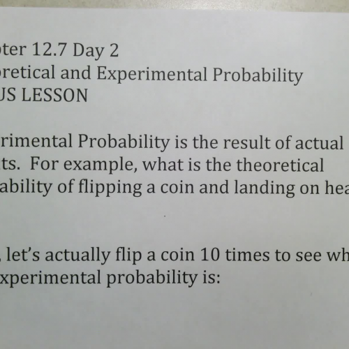 SSHSMATH - Ch 12 Sect 7 Day 2