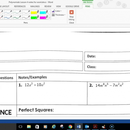 Alg 2 Polynomials Lesson 4 Part 1