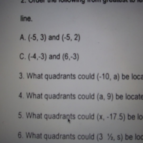 Possible quadrant 2