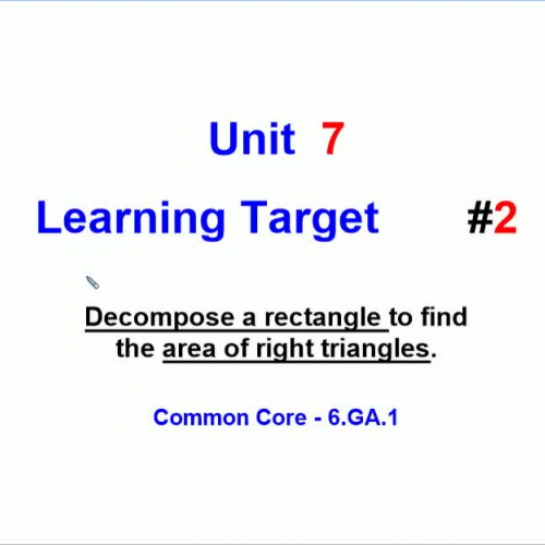 Unit 7 - Learning Target 2 - Right Triangles