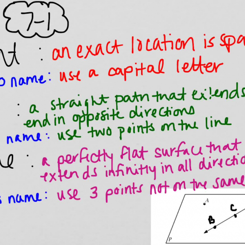 7-1 Points, Lines, and Planes