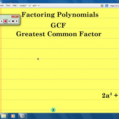 Factoring-GCF