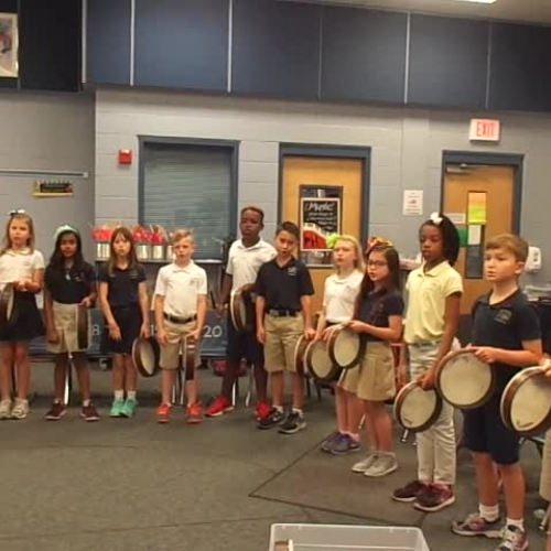 16-17 Ms. Hubner's 4th grade classs "This is a Piece for Drums" by Kriske/DeLelles