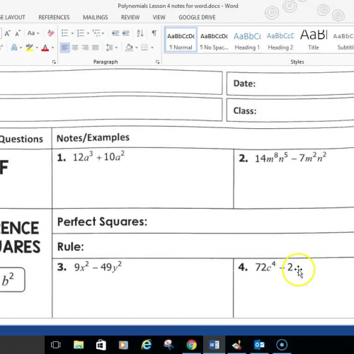 Alg 2 Polynomials Lesson 4 Part 2