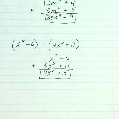 Algebra Lesson 9-1 continued