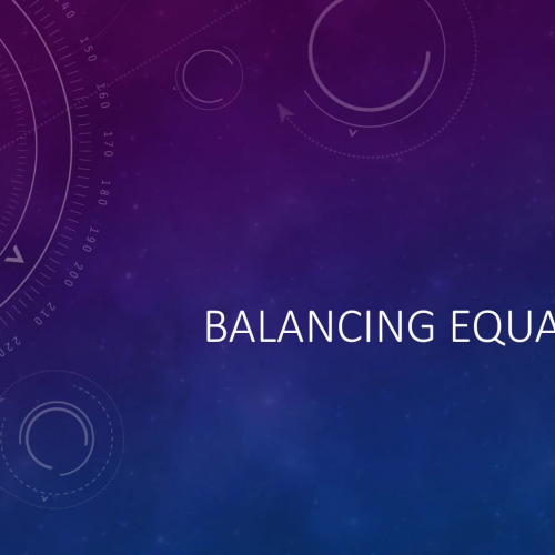 Sample Voice-over Powerpoint: Balancing equations