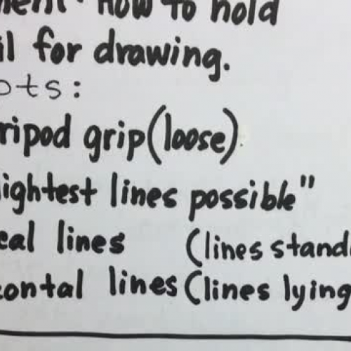 How to hold a pencil for draiwng