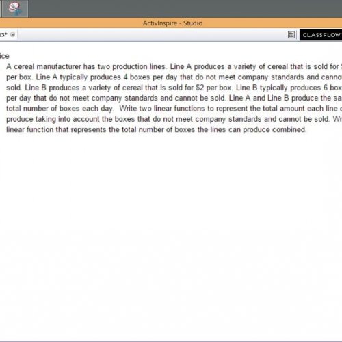 Carnegie Algebra 1 3-4 Practice
