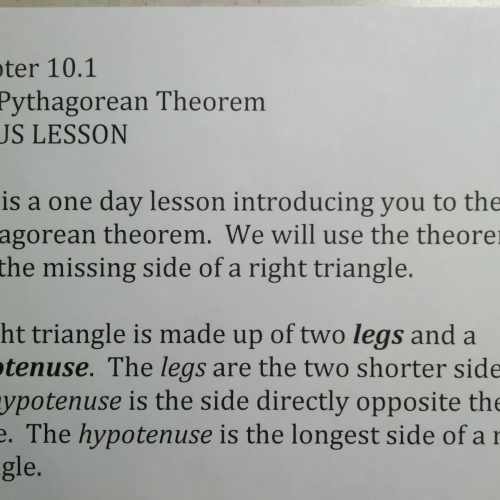 SSHSMATH - Ch 10 Sect 1