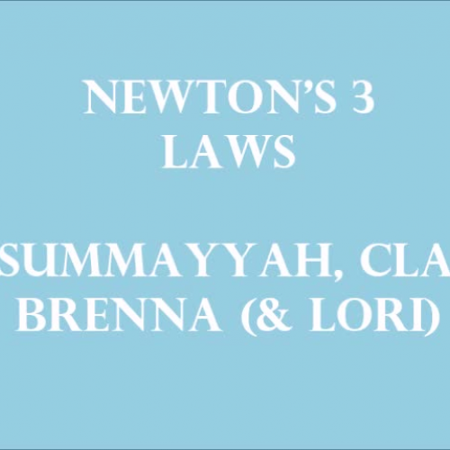 Newton's Three Laws