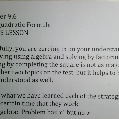 SSHSMATH - Ch 9 Sect 6 Day 1