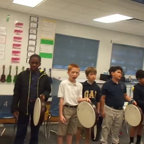 16-17 Ms. Hamilton's 4th grade class "This is a Piece for Drums" by Kriske/DeLelles