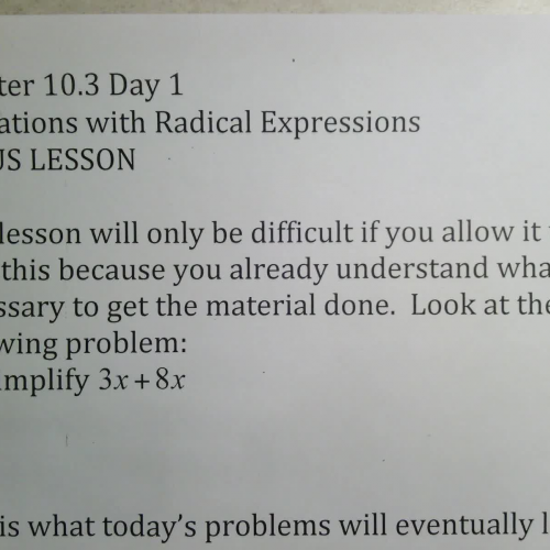 SSHSMATH - Ch 10 Sect 3 Day 1