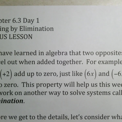 SSHSMATH - Ch 6 Sect 3 Day 1