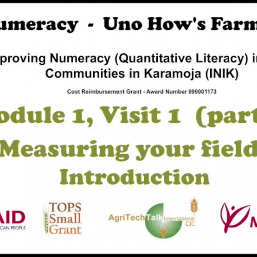 Module ONE: Visit 1 Part 1