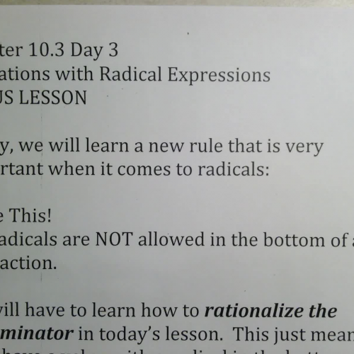 SSHSMATH - Ch 10 Sect 3 Day 3