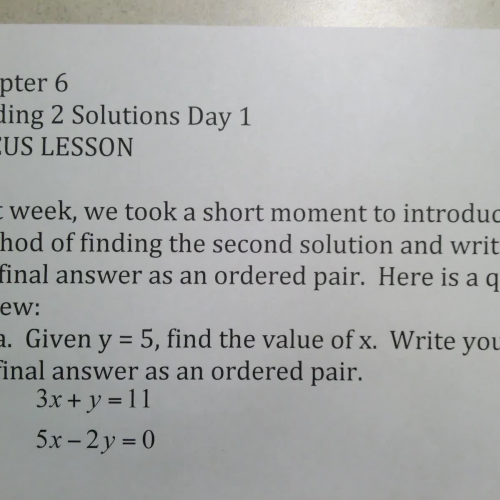 SSHSMATH - Ch 6 Finding 2 Solutions