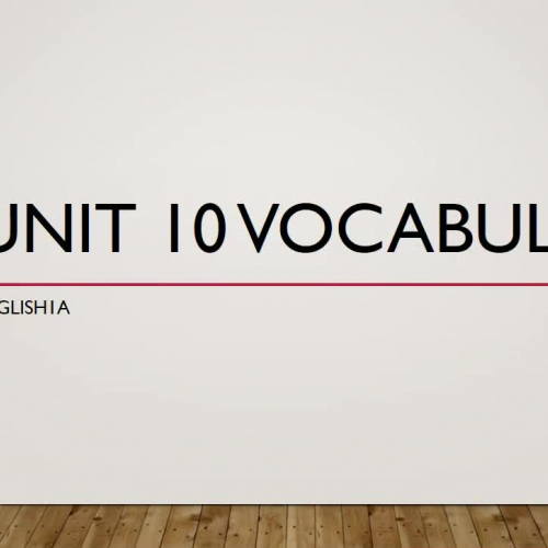 Unit 10 Vocabulary 9th Grade