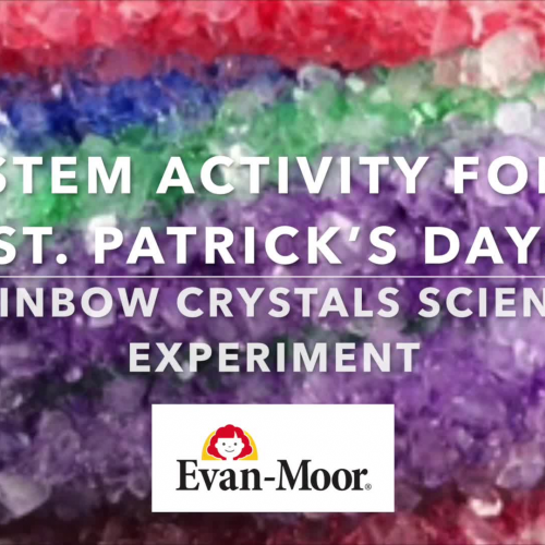 STEM Activity for St. Patrick's Day: Rainbow Crystals Science Experiment