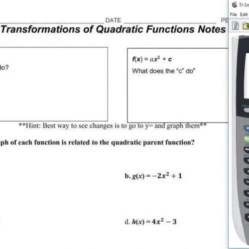 Parameter Changes of Quadratics