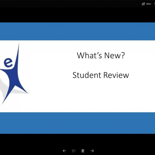 What's New? Student Review!