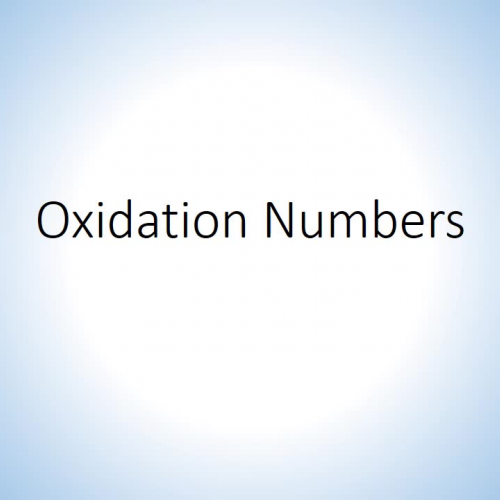 Oxidation Numbers