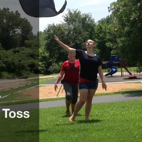 Partner Double Toss - How to color guard