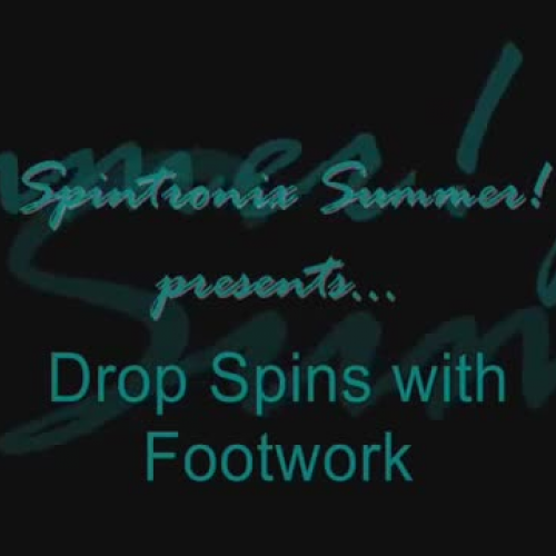 Drop Spins with Footwork - How to color guard