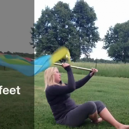 Rolling Feet Spins on Flag - How to color guard