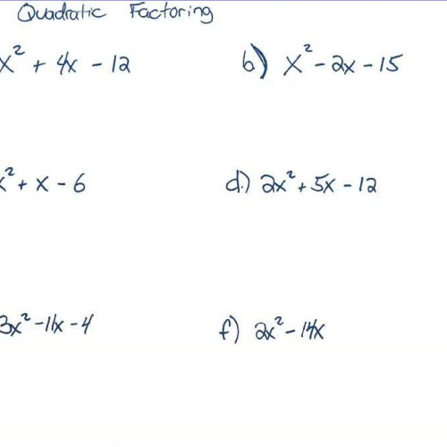Quadratic Factoring