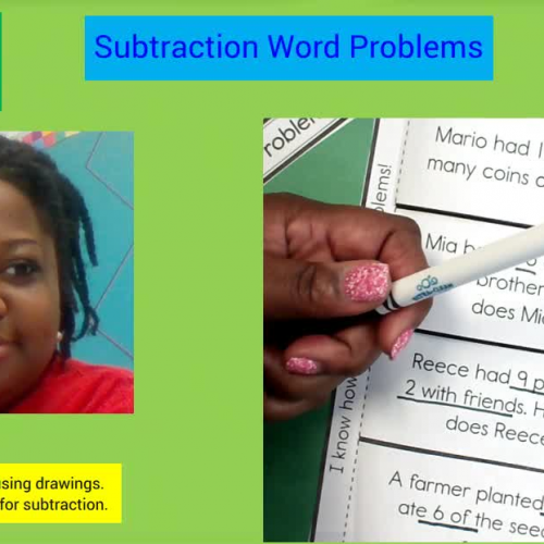 Subtraction Words Problems for Kindergarteners