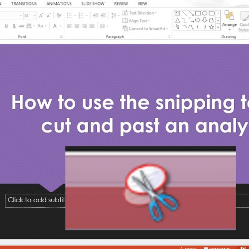 Lashley teaches how to use Snipping Tool