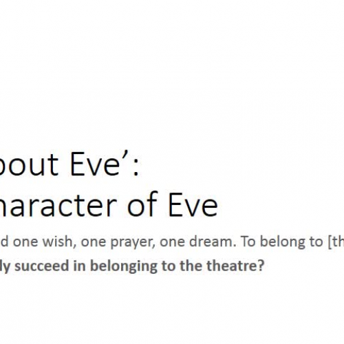 Does Eve truly succeed in belonging to the theatre