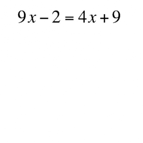 Solving Equations Part 1