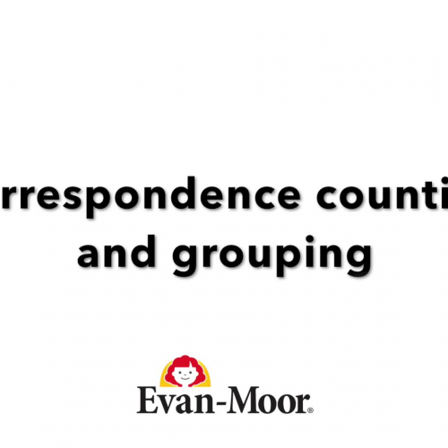 Correspondence counting and grouping