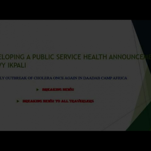 Grand Canyon University Cholera Project