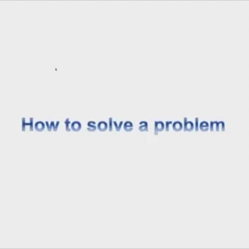 How To Solve A Problem