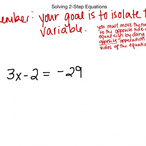 Solving 2-Step Equations