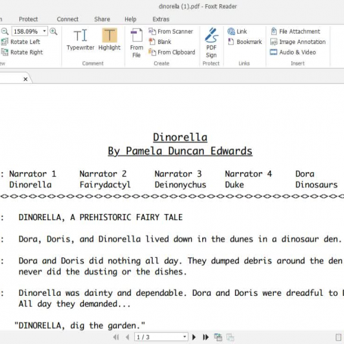 Dinorella Readers' Theatre