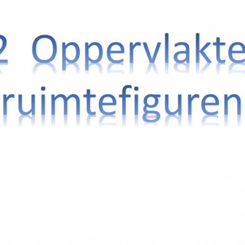 Oppervlakte van ruimtefiguren 