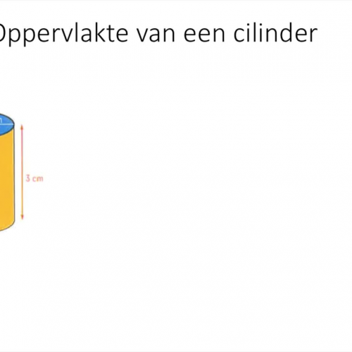 Oppervlakte van een cilinder 