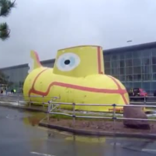 Beatles Yellow Submarine At Liverpool Airport