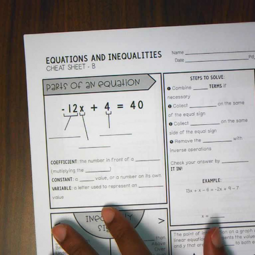 Equations and Inequalities