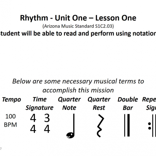 Rhythm Unit 1 Lesson 1