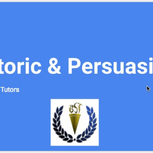 Rhetoric & Persuasion