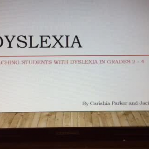 Teaching Students w/Dyslexia Grades 2-4 Pt 1
