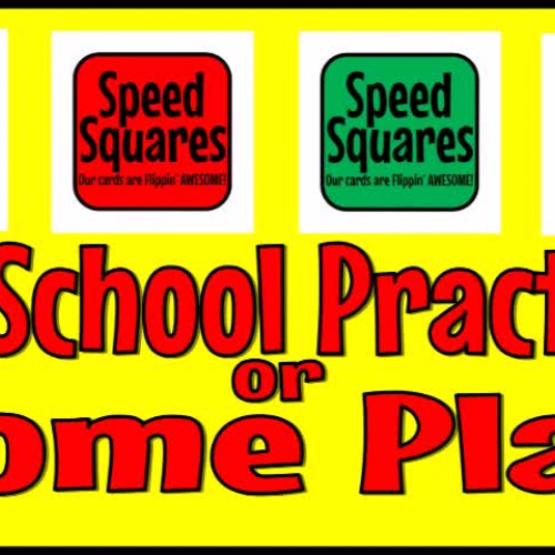 Speed Squares X1 School Practice or Home Play